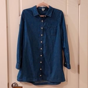 Women's button up denim shirt size 14